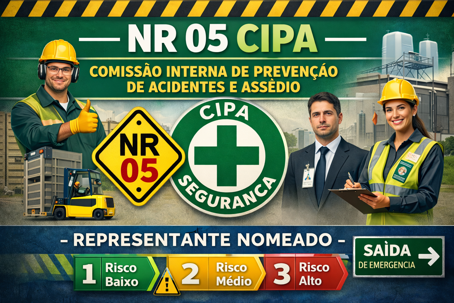 NR 05 CIPA – Comissão Interna de Prevenção de Acidentes – Representante Nomeado – Grau De Risco 4